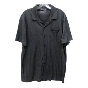 EXPRESS SHIRT, GRAY, short Sleeve Size L